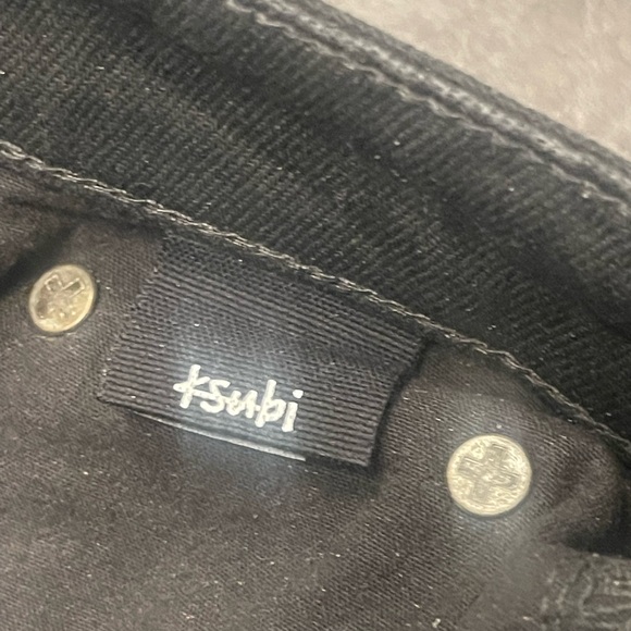 Ksubi Women’s Playback Noir High Waisted Relaxed Straight Leg Jeans 25 Black - Picture 8 of 13